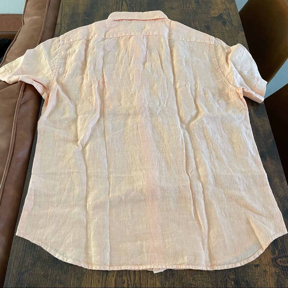 Sold!Jcrew McNutt garment-dyed Irish linen shirt - Picture 3 of 9